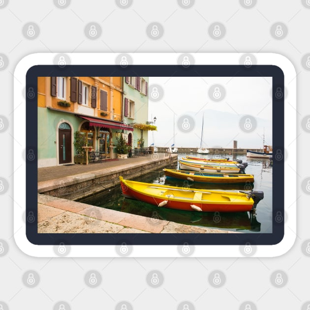 Castelletto Waterfront on Lake Garda in Italy Sticker by jojobob